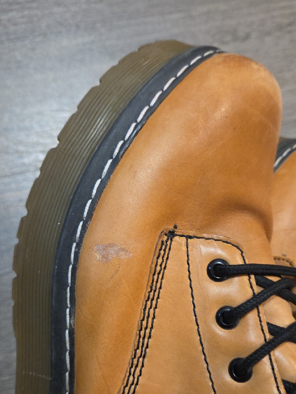 Roolee • "Elvis" Tan Leather Platform Combat Boots - Picture 11 of 12
